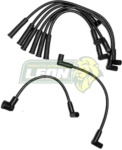 JUEGO DE CABLE BUJIA FORD CMTAS. L3 M.300 4.9L 77-96 ENC. ELEC. (DOS CABLES DE BOBINA) CARB. Y F.I.