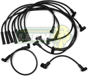 JUEGO DE CABLE BUJIA FORD AUTOS Y PK-UP AMERICANOS V8 M.255, 302, 351, 400 (DOS CABLES DE BOBINA) ENC. ELEC. 77-84
