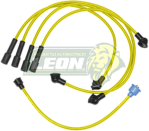 JUEGO DE CABLE BUJIA NISSAN HIKARI, SAMURAI, TSURU I, II 82-92 4 Cil. 1500, 1800cc ENC. CONV. SILICON 8mm