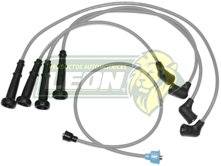 JUEGO DE CABLE BUJIA NISSAN HIKARI, SAMURAI, TSURU I, II 82-92 4 Cil. M.1500, 1600 “E” ENC. CONV.