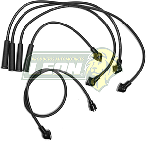 JUEGO DE CABLE BUJIA TOYOTA AUTO Y CMTA. 20R, 22R C/CABLE DE BOBINA LGO. 4 Cil. 8mm