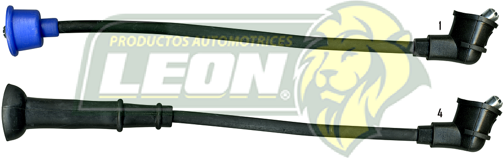 JUEGO DE CABLE BUJIA NISSAN TSURU III 4C. 1.6L 92-94 8V (TAPA ROJA) “CAP. CORTO” 7mm (5 pz.)