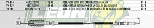 CHICOTE ACEL. GOLF JETTA AUT. DEL CARBURADOR A LA CAJA 86-91