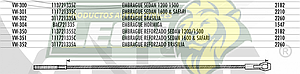 CHICOTE EMBR. VW SEDAN 1200, 1500