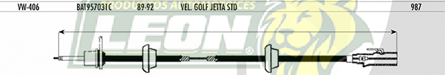CHICOTE VEL. GOLF JETTA STD