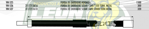 FUNDA EMBRAGUE VW SEDAN, COMBI M.1600 CAHSA