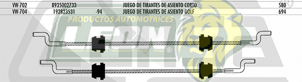 CHICOTE TIRANTE ASIENTO GOLF, JETTA 88-92