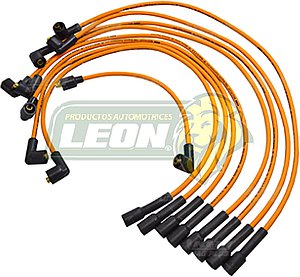 JUEGO CABLE BUJIA FORD F-100, 350, 250, 350 Å1991, FALCON, FAIRMONT, GALAXIE, GRAND MARQUIS, MAVERICK, MUSTANG Å1984 V8 M.289, 302, 351, F-600 Å1991 M.351, 355 ENC. CONV.