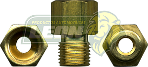 CONEXION TUERCA HIBROVAC R. EXT.: 1/2-20H. TUBO DE 5/16 ENTRA CONEX-041 R. INT.: 1/2-20H. TUBO DE 5/16 USA CONEX-041 (AUMENTO)