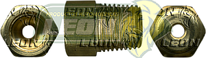 CONEXION DOBLE COMPRESION PARA SISTEMA DE LUBRICACION INDUSTRIAL (TIPO1) TUERCA MACHO/TUBO CONECTOR MACHO ØE DE TUBO: 1/4 R. DE TUBO: 1/8