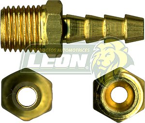 CONEXION COPLE PARA MANGUERA BAJA PRESION MANGUERA A TUBO MACHO ØI DE MANG.: 1/4 R. DE TUBO: 1/4