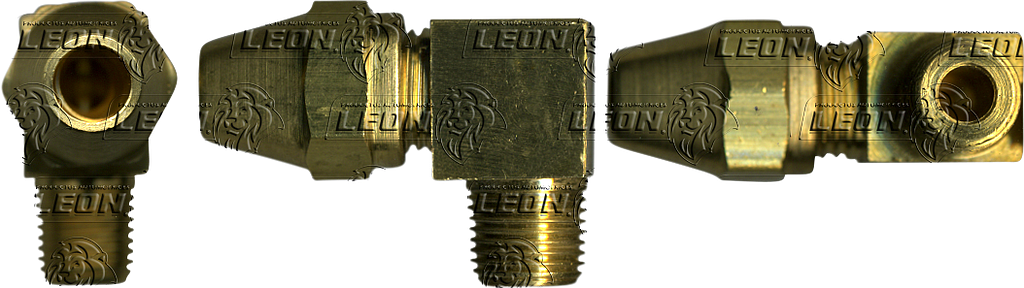 CONEXION FRENO DE AIRE CODO MACHO (469F) ØE DE TUBO: 3/8 R. DE TUBO: 1/4