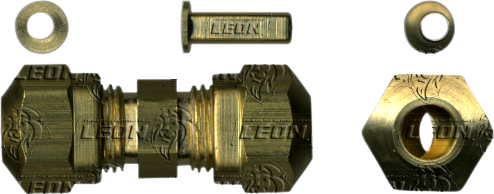 CONEXION FRENOS DE AIRE PARA TUBO DE NAILON UNION (4462F) ØE DE TUBO: 1/4