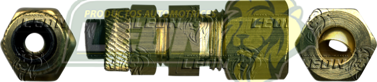 CONEXION PARA TUBERIA POLY-V A COMPRESION ØE DE TUBO: 1/4 R. RECTA V-1: 3/8-24H R. RECTA V-2: 7/16-24H