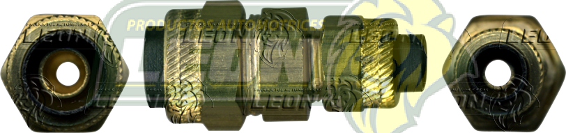 CONEXION PARA TUBERIA POLY-V UNION REDUCCION ØE DE TUBO: 3/8 A 1/4 R. RECTA V-1: 1/2-24H R. RECTA V-2: 3/8-24H