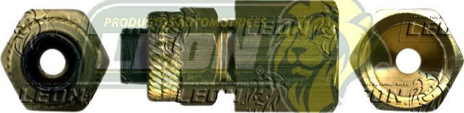 CONEXION PARA TUBERIA POLY-V CONECTOR MACHO ØE DE TUBO: 3/8 R. RECTA V-1: 1/2-24H R. NPTF V-2: 1/8-27H