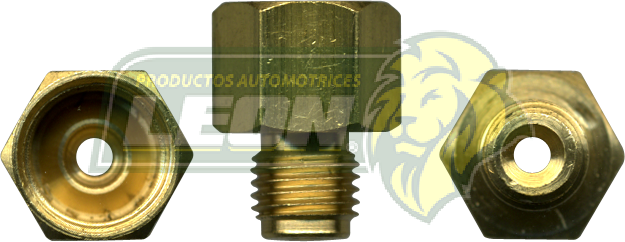 CONEXION TUERCA HIBROVAC R. EXT.: 3/8-24H. TUBO DE 3/16 ENTRA CONEX-033 R. INT.: 1/2-20H. TUBO DE 5/16 USA CONEX-041