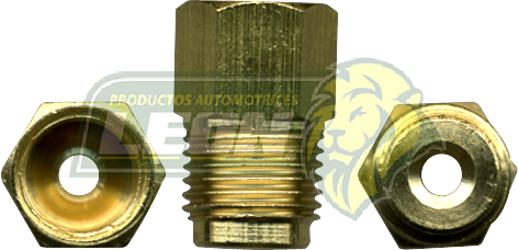 CONEXION TUERCA HIBROVAC R. EXT.: 7/16-24H. TUBO DE 1/4 ENTRA CONEX-034 R. INT.: 3/8-24H. TUBO DE 3/16 USA CONEX-033