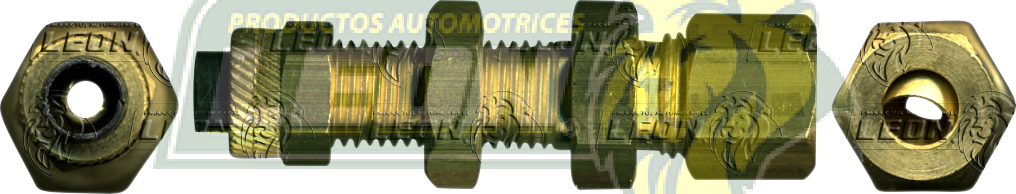 CONEXION PARA TUBERIA POLY-V UNION "BULKHEAD" POLY VA COMPRESION ØE DE TUBO: 1/4 R. RECTA V-1: 3/8-24H R. RECTA V-2: 7/16-24H