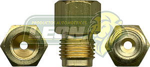 CONEXION TUERCA HIBROVAC R. EXT.: 9/16-18H. TUBO DE 3/16 Y 1/4 ENTRA CONEX- 653 Y CONEX-654 R. INT.: 1/8 NPTH
