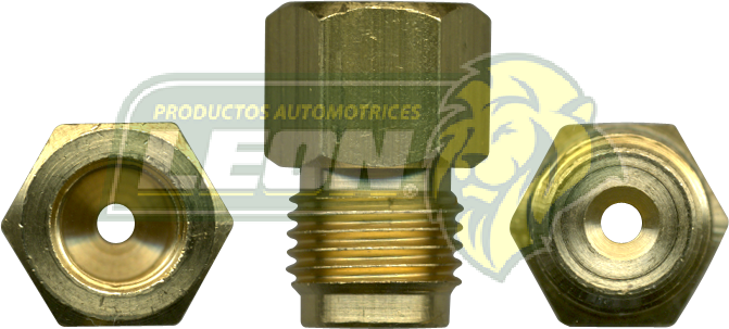 CONEXION TUERCA HIBROVAC R. EXT.: 9/16-18H. TUBO DE 3/16 Y 1/4 ENTRA CONEX- 653 Y CONEX-654 R. INT.: 1/8 NPTH