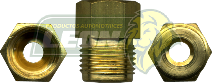 CONEXION TUERCA HIBROVAC R. EXT.: 5/8-18H. TUBO DE 3/8 ENTRA CONEX-108 R. INT.: 1/2-20H. TUBO DE 5/16 USA CONEX-041