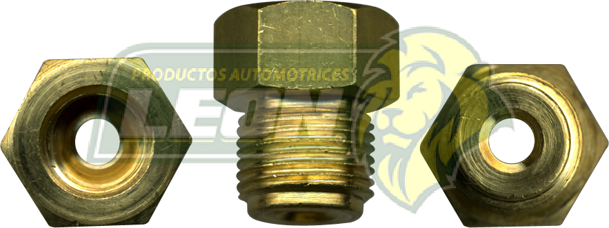 CONEXION TUERCA HIBROVAC R. EXT.: 11/16-18H. TUBO DE 7/16 ENTRA CONEX- R. INT.: 1/2-20H. TUBO DE 5/16 USA CONEX-041