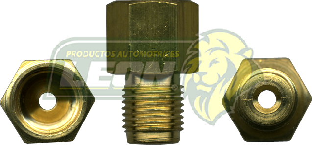 CONEXION TUERCA HIBROVAC R. EXT.: 7/16-24H. TUBO DE 1/4 ENTRA CONEX-034 R. INT.: 7/16-24H. TUBO DE 1/4 USA CONEX-034