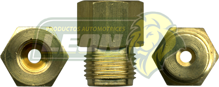 CONEXION TUERCA HIBROVAC R. EXT.: 5/8-18H. TUBO DE 3/8 ENTRA CONEX-108 R. INT.: 3/8-24H. TUBO DE 3/16 USA CONEX-033