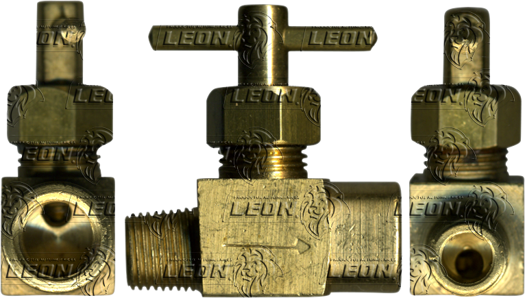 VALVULA DE AGUJA HEMBRA MACHO ROSCA TUBO 1/8 - 1/8