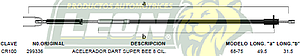 CHICOTE ACEL. DART SUPER BEE 8C. 68-75