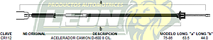 CHICOTE ACEL. CAMION D-600 8C. 75-86