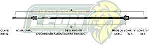 CHICOTE ACEL. CAMION MOTOR PERKINS 80-85