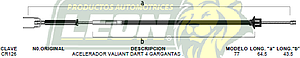 CHICOTE ACEL. VALIANT DART 4G. 77