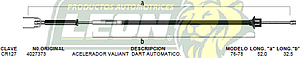 CHICOTE ACEL. VALIANT DART AUT. 76-78