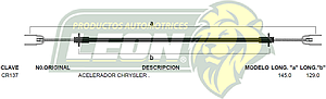 CHICOTE ACEL. CHRYSLER (CORTO)