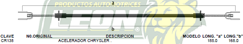 CHICOTE ACEL. CHRYSLER (LARGO)