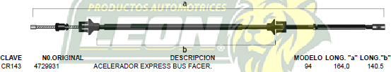 CHICOTE ACEL. EXPRESS BUS FACER 94-
