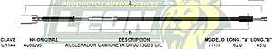 CHICOTE ACEL. CAMIONETA D100/300 8C. 77-79