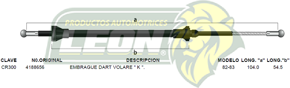 CHICOTE EMBR. DART VOLARE “K” 82-83