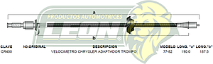 CHICOTE VELOC. VALIANT, DART TODOS