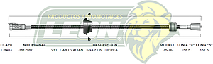 CHICOTE VELOC. CAMIONETA D-150, D-350 AUT. 86-87
