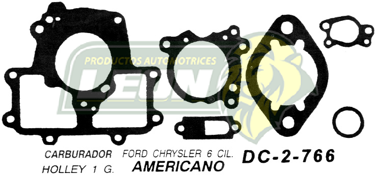 JUNTA CARBURADOR FORD, CHRYSLER 6C HOLLEY 1G. U.S.A. (JGO.)