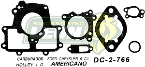 JUNTA CARBURADOR FORD, CHRYSLER 6C HOLLEY 1G. U.S.A. (JGO.)