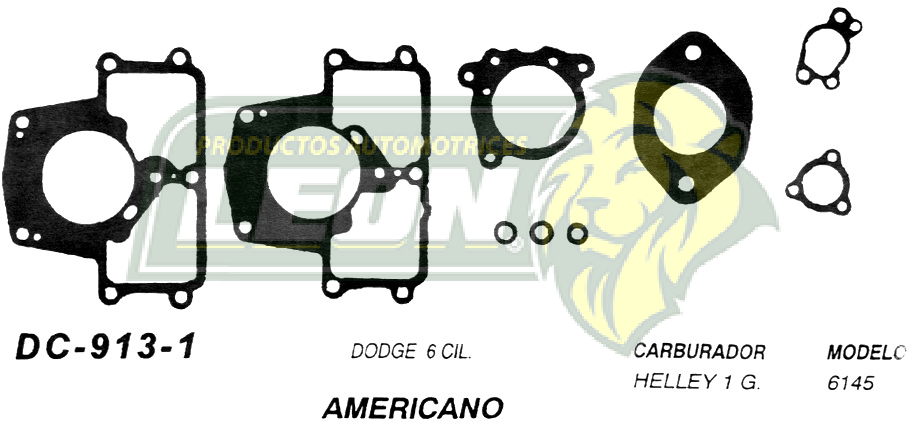 JUNTA CARBURADOR DODGE 6 Cil. U.S.A. (JGO.)