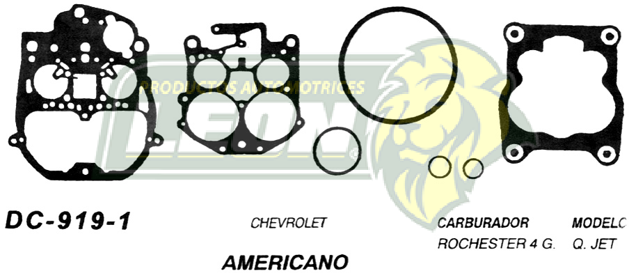 JUNTA CARBURADOR G.M. ROCHESTER 4G. U.S.A. (JGO.)