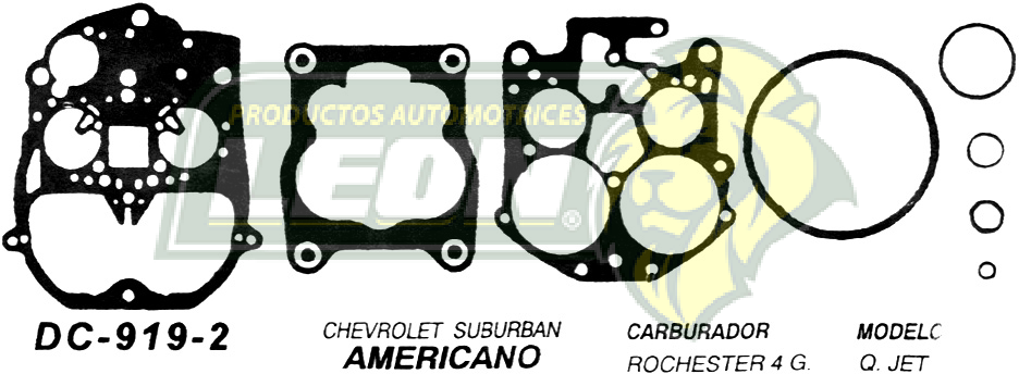 JUNTA CARBURADOR G.M. SUBURBAN ROCHESTER 4G. U.S.A. (JGO.)