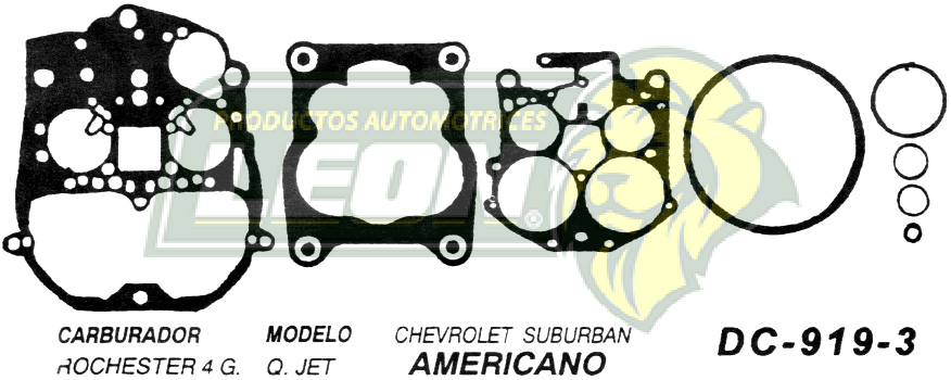 JUNTA CARBURADOR G.M. SUBURBAN ROCHESTER 4G. U.S.A. (JGO.)