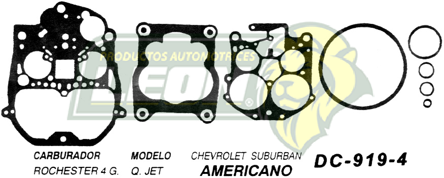 JUNTA CARBURADOR G.M. SUBURBAN ROCHESTER 4G. U.S.A. (JGO.)