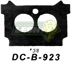 JUNTA BASE CARB. VAM L6 M.258, 282, RAMBLER, AMERICAN GFC, RALLY, PACER, PK-UP 4X4, JEEP WAGONEER M.198 MOTORCRAFT 2G. 2150 3/8” (0.375”) PAQUETE DE CINCO PIEZAS, PRECIO x PIEZA
